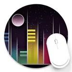 Illustrations Background Abstract Colors Round Mousepads Front