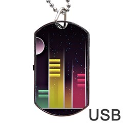 Illustrations Background Abstract Colors Dog Tag Usb Flash (one Side) by Pakrebo