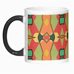 Pattern Orange Green African Morph Mugs by Pakrebo