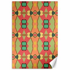 Pattern Orange Green African Canvas 20  x 30 