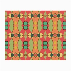 Pattern Orange Green African Small Glasses Cloth (2-side) by Pakrebo