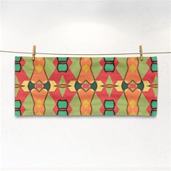 Pattern Orange Green African Hand Towel