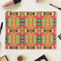 Pattern Orange Green African Cosmetic Bag (XL)