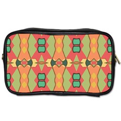 Pattern Orange Green African Toiletries Bag (Two Sides)