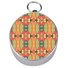 Pattern Orange Green African Silver Compasses by Pakrebo