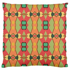 Pattern Orange Green African Standard Flano Cushion Case (one Side) by Pakrebo