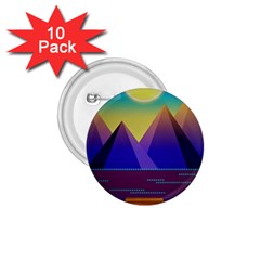 Jetty Landscape Scenery Mountains 1 75  Buttons (10 Pack) by Pakrebo