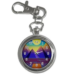 Jetty Landscape Scenery Mountains Key Chain Watches by Pakrebo