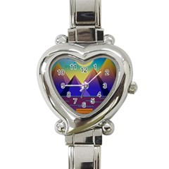 Jetty Landscape Scenery Mountains Heart Italian Charm Watch by Pakrebo