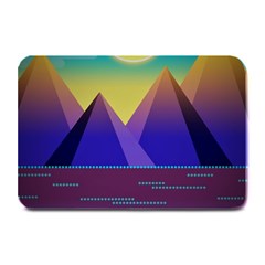 Jetty Landscape Scenery Mountains Plate Mats by Pakrebo