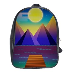 Jetty Landscape Scenery Mountains School Bag (xl) by Pakrebo