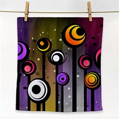 Abstract Flora Pinks Yellows Face Towel by Pakrebo