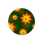 Flower Pattern Floral Non Seamless Rubber Coaster (Round)  Front