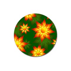 Flower Pattern Floral Non Seamless Magnet 3  (round) by Pakrebo