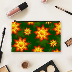 Flower Pattern Floral Non Seamless Cosmetic Bag (medium)