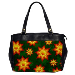 Flower Pattern Floral Non Seamless Oversize Office Handbag by Pakrebo