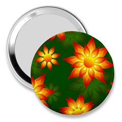 Flower Pattern Floral Non Seamless 3  Handbag Mirrors by Pakrebo