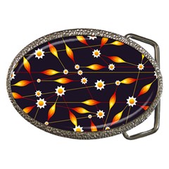 Flower Buds Floral Background Belt Buckles by Pakrebo