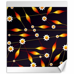 Flower Buds Floral Background Canvas 20  X 24  by Pakrebo