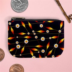 Flower Buds Floral Background Mini Coin Purse by Pakrebo