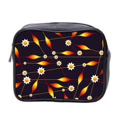 Flower Buds Floral Background Mini Toiletries Bag (two Sides) by Pakrebo