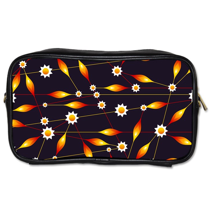 Flower Buds Floral Background Toiletries Bag (Two Sides)