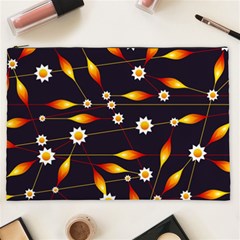 Flower Buds Floral Background Cosmetic Bag (xxl) by Pakrebo