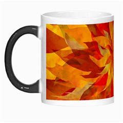 Flower Blossom Red Orange Abstract Morph Mugs by Pakrebo