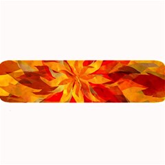 Flower Blossom Red Orange Abstract Large Bar Mats by Pakrebo