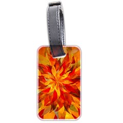 Flower Blossom Red Orange Abstract Luggage Tags (two Sides) by Pakrebo