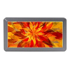 Flower Blossom Red Orange Abstract Memory Card Reader (Mini)