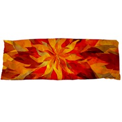 Flower Blossom Red Orange Abstract Body Pillow Case Dakimakura (Two Sides)