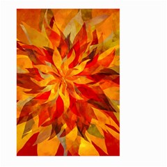 Flower Blossom Red Orange Abstract Large Garden Flag (Two Sides)