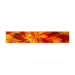 Flower Blossom Red Orange Abstract Flano Scarf (Mini)