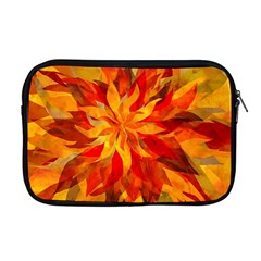 Flower Blossom Red Orange Abstract Apple MacBook Pro 17  Zipper Case