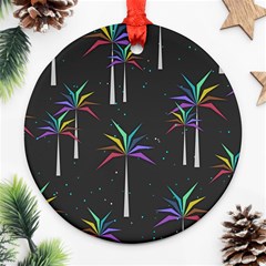 Background Flora Trees Palm Ornament (round) by Pakrebo