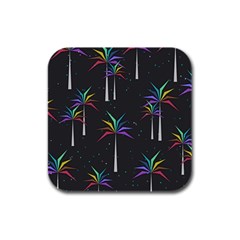 Background Flora Trees Palm Rubber Square Coaster (4 Pack)  by Pakrebo