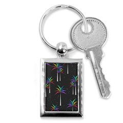 Background Flora Trees Palm Key Chains (rectangle)  by Pakrebo