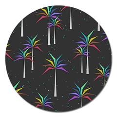 Background Flora Trees Palm Magnet 5  (round) by Pakrebo