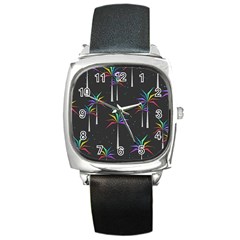 Background Flora Trees Palm Square Metal Watch by Pakrebo