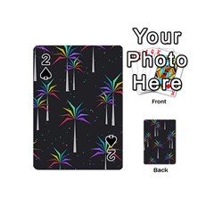 Background Flora Trees Palm Playing Cards Double Sided (mini) by Pakrebo