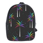 Background Flora Trees Palm School Bag (XL) Front