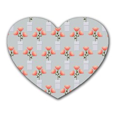 Pattern Non Seamless Floral Flowers Heart Mousepads by Pakrebo