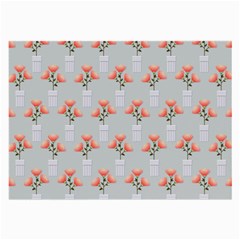 Pattern Non Seamless Floral Flowers Large Glasses Cloth (2-side) by Pakrebo