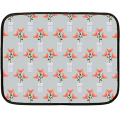 Pattern Non Seamless Floral Flowers Fleece Blanket (mini) by Pakrebo