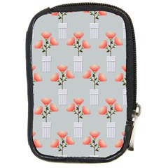 Pattern Non Seamless Floral Flowers Compact Camera Leather Case by Pakrebo