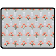 Pattern Non Seamless Floral Flowers Fleece Blanket (large)  by Pakrebo