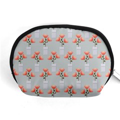 Pattern Non Seamless Floral Flowers Accessory Pouch (medium) by Pakrebo