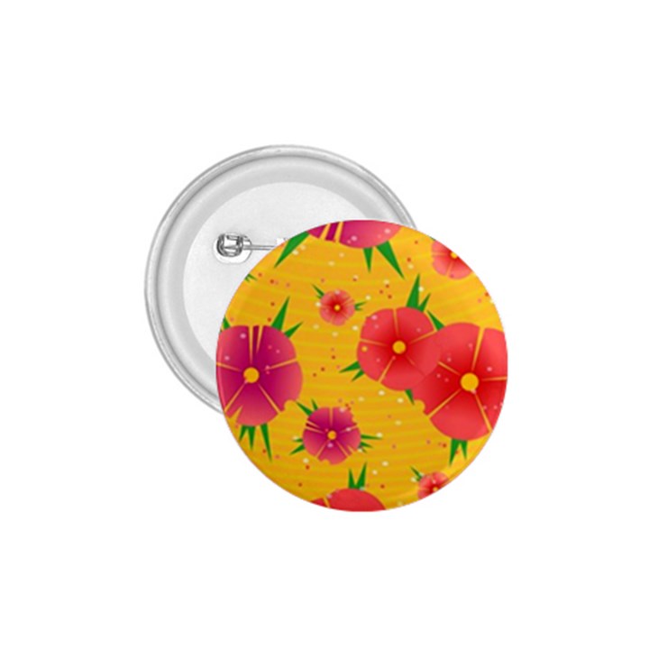 Background Flowers Floral Pattern 1.75  Buttons