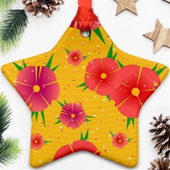 Background Flowers Floral Pattern Ornament (Star)